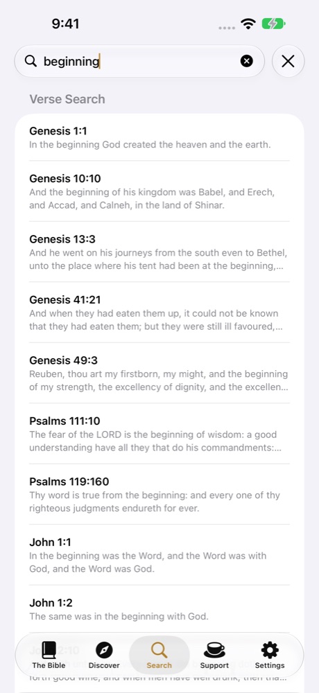 Search for verses by book or keyword