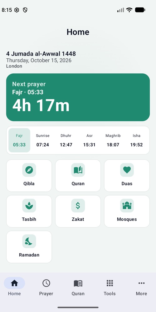 Islamic on an Android phone